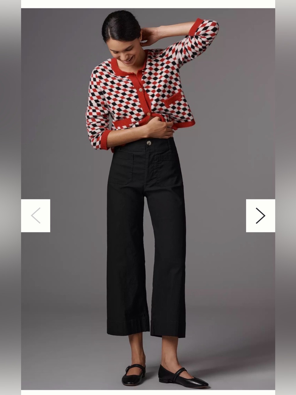 Anthropologie MAEVE The Colette Crop Pants Black Viscose Linen Cotton Size 23 - Picture 1 of 9